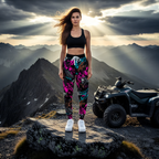 Neon Tire-Track Print Joggers