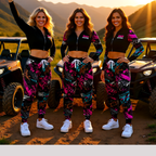 Neon Tire-Track Print Joggers