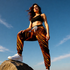 Golden Burnout Tire Track Athletic Joggers