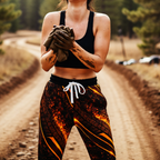 Golden Burnout Tire Track Athletic Joggers