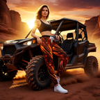 Golden Burnout Tire Track Athletic Joggers