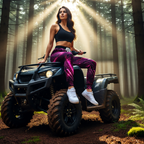 Neon Pink Racing Tire Athletic Joggers — Retro Cyberstreet AOP