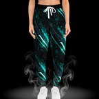 Teal Neon Tire-Track Athletic Joggers