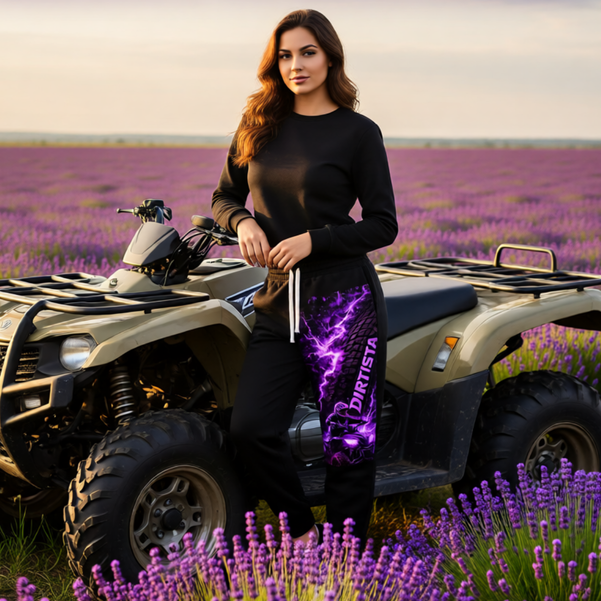 Dirtista Purple Lightning Drift Joggers