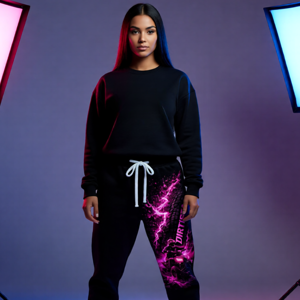 Dirtista Pink Lightning ATV Athletic Joggers