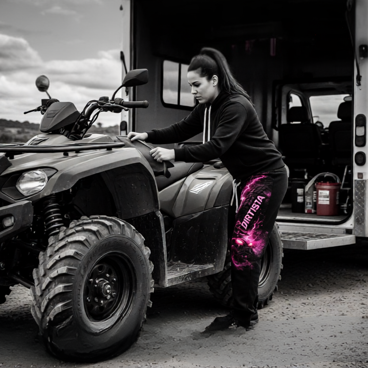 Dirtista Pink Lightning ATV Athletic Joggers