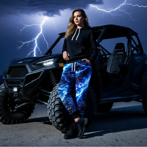 Electric Blue Lightning Joggers