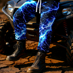 Electric Blue Lightning Joggers