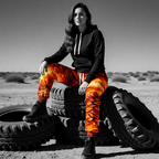 Fiery Tire-Track Athletic Joggers