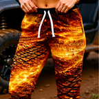 Fiery Tire-Track Athletic Joggers