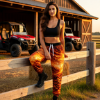 Fiery Tire-Track Athletic Joggers