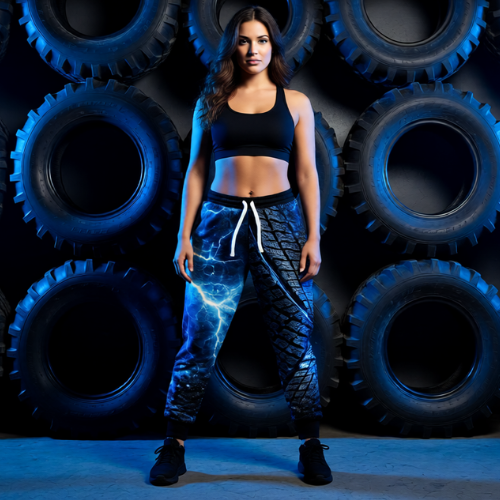 Blue Storm Tire Tread Athletic Joggers