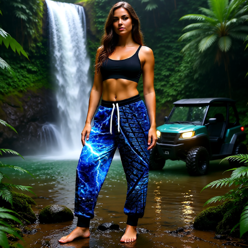 Blue Storm Tire Tread Athletic Joggers