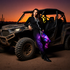 Purple Nebula Galaxy Tire-Track Joggers