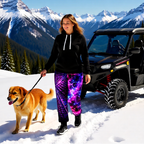 Purple Nebula Galaxy Tire-Track Joggers