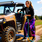 Purple Nebula Galaxy Tire-Track Joggers