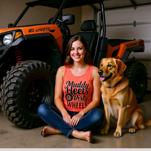Muddy Heels Dirty Wheels Tank Top