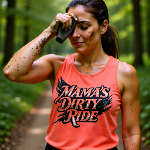 Mama’s Dirty Ride Tank Top — Vintage ATV Mom Graphic Tank