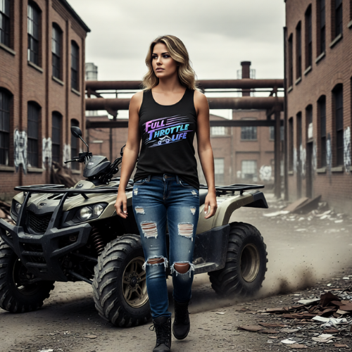 "Full Throttle Life" Retro Tank Top