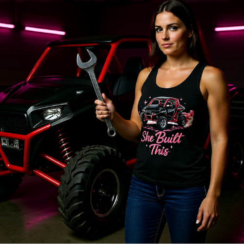 She Built This UTV Tank Top — Women's Off‑Road Mechanic Pride