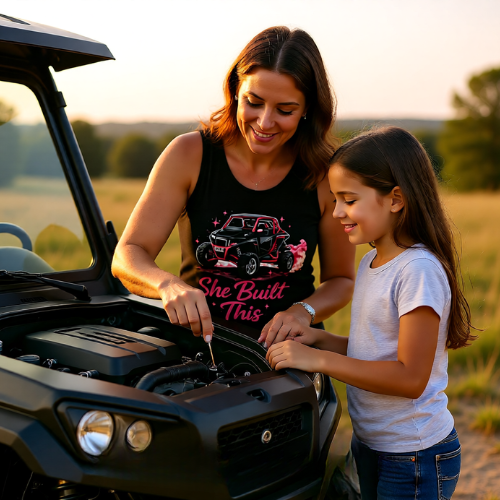 She Built This UTV Tank Top — Women's Off‑Road Mechanic Pride