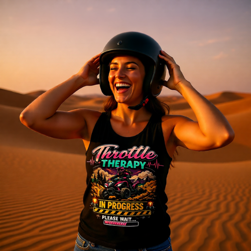 Throttle Therapy Tank Top — ATVer Off-Road Riding Graphic Tank