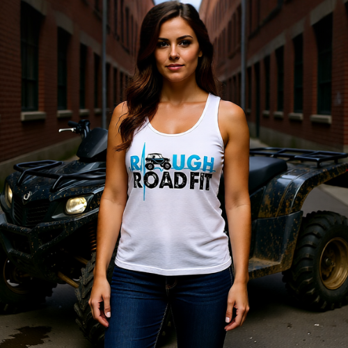 Rough Road Fit Tank Top — Off‑Road ATV Adventure Graphic Tank