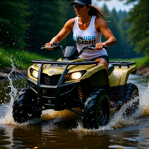 Rough Road Fit Tank Top — Off‑Road ATV Adventure Graphic Tank