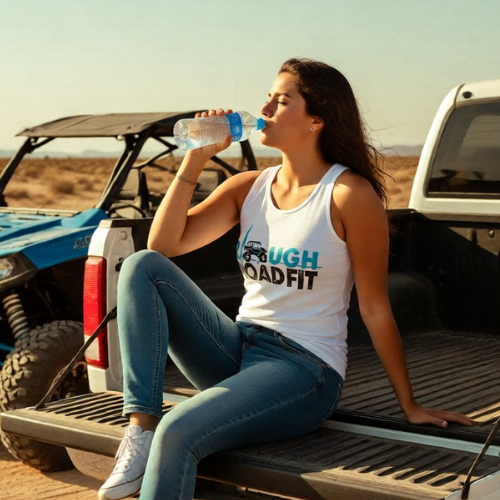 Rough Road Fit Tank Top — Off‑Road ATV Adventure Graphic Tank