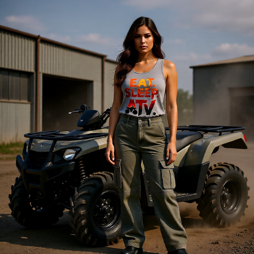 Eat Sleep ATV Tank Top — Off-Road Riding Graphic Tank