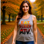 Eat Sleep ATV Tank Top — Off-Road Riding Graphic Tank