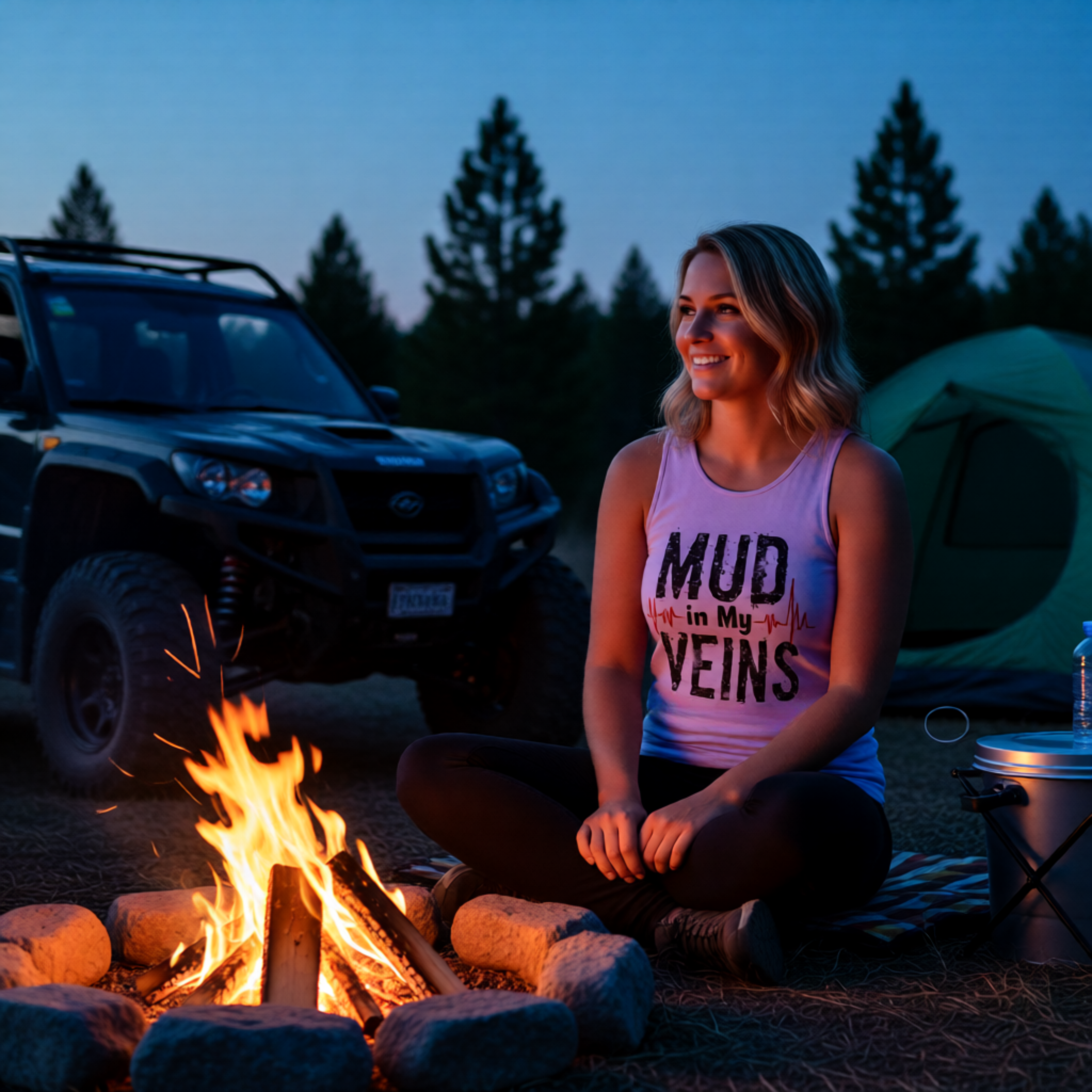 Mud in My Veins Tank Top — Off‑Road Mudding Graphic Tank for ATV/UTV Fans