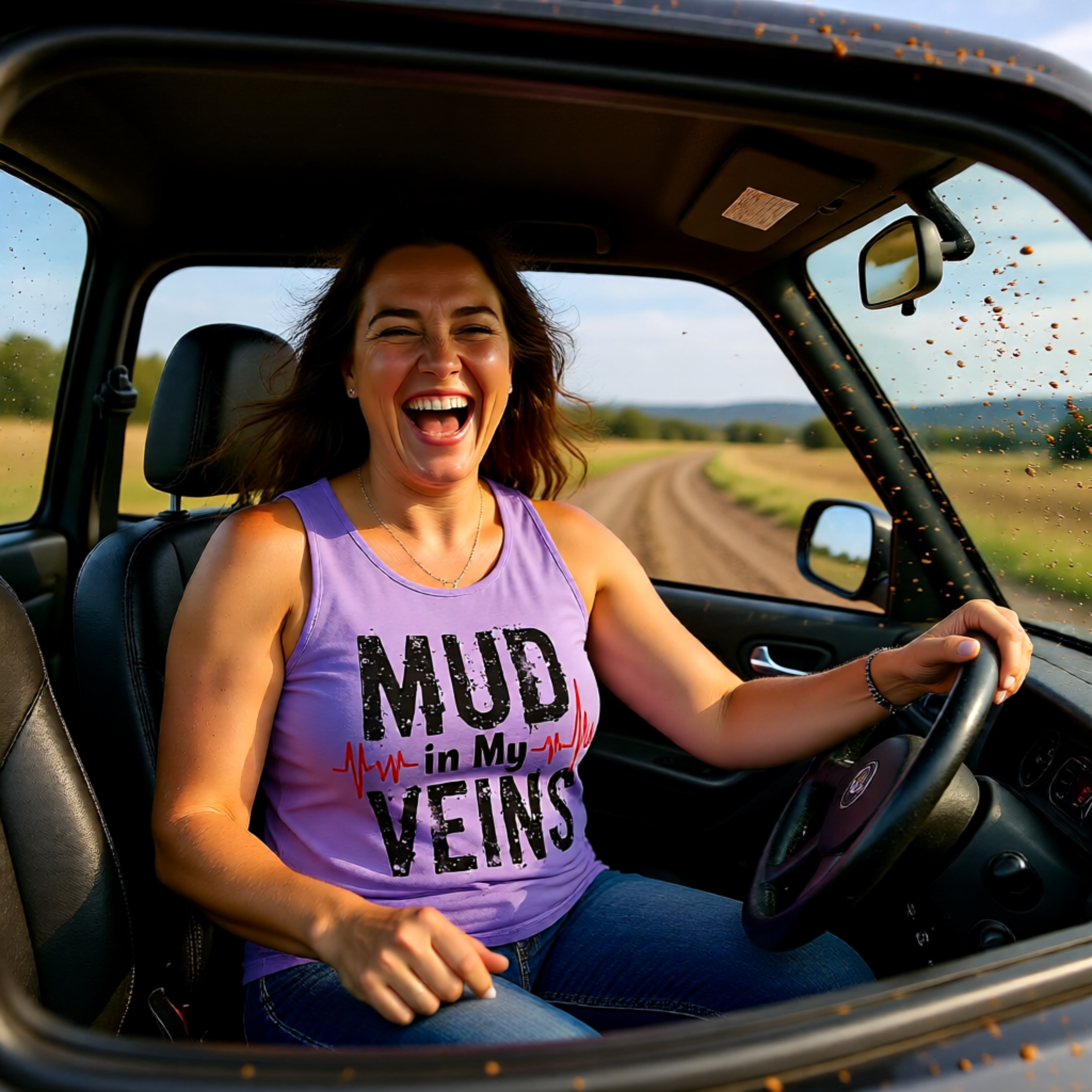 Mud in My Veins Tank Top — Off‑Road Mudding Graphic Tank for ATV/UTV Fans