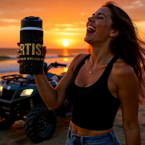 Dirtista Stainless Steel Water Bottle — “Women Who Ride Hard” Travel Bottle