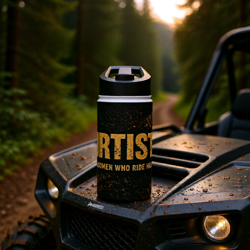 Dirtista Stainless Steel Water Bottle — “Women Who Ride Hard” Travel Bottle