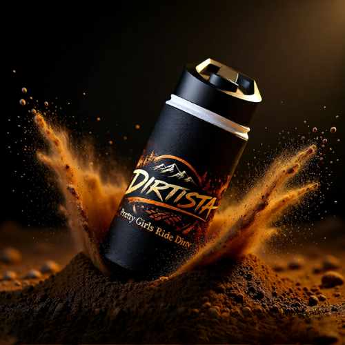 "Dirtista: Pretty Girls Ride Dirty" Off‑Road Stainless Steel Water Bottle