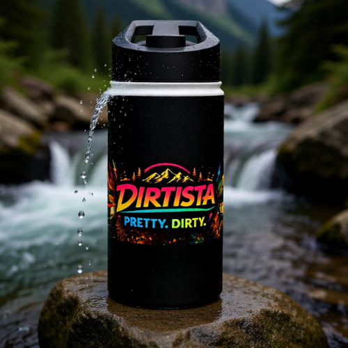Dirtista Stainless Steel Water Bottle — 'Pretty. Dirty.' Off-Road Adventure Bottle