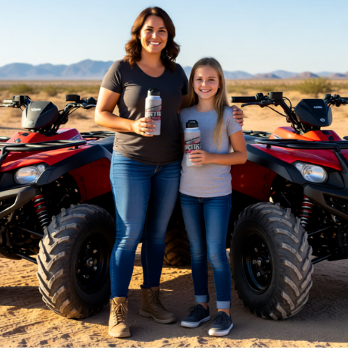 "Dirtista: Girls Who Ride" Racing Stainless Water Bottle