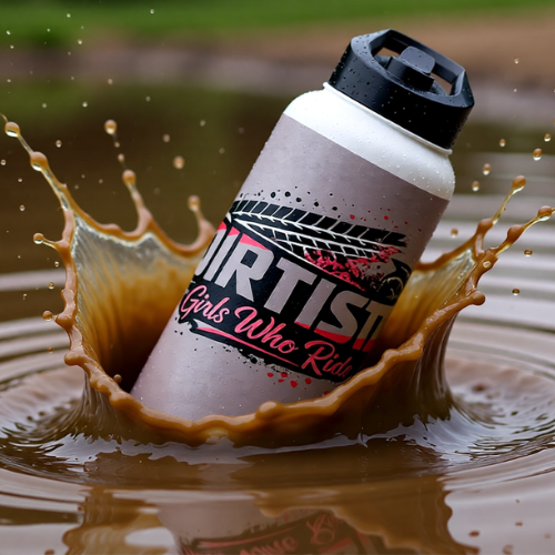 "Dirtista: Girls Who Ride" Racing Stainless Water Bottle