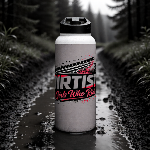 "Dirtista: Girls Who Ride" Racing Stainless Water Bottle