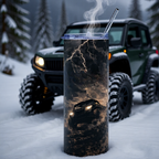 Moonlit Off-Road Truck Storm - 20oz Stainless Steel Tumbler