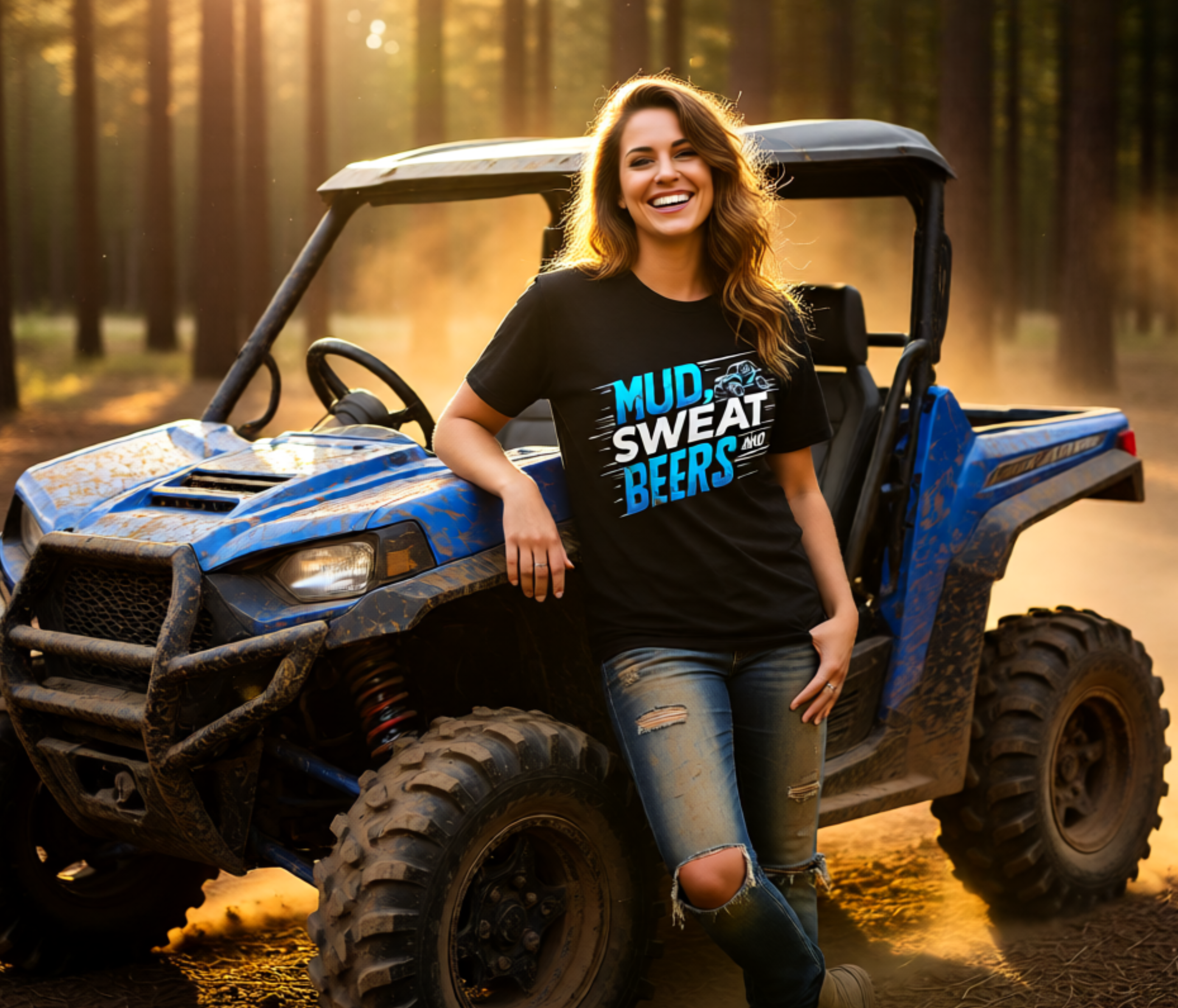 Mud, Sweat and Beers Off-Road Racing Graphic Tee
