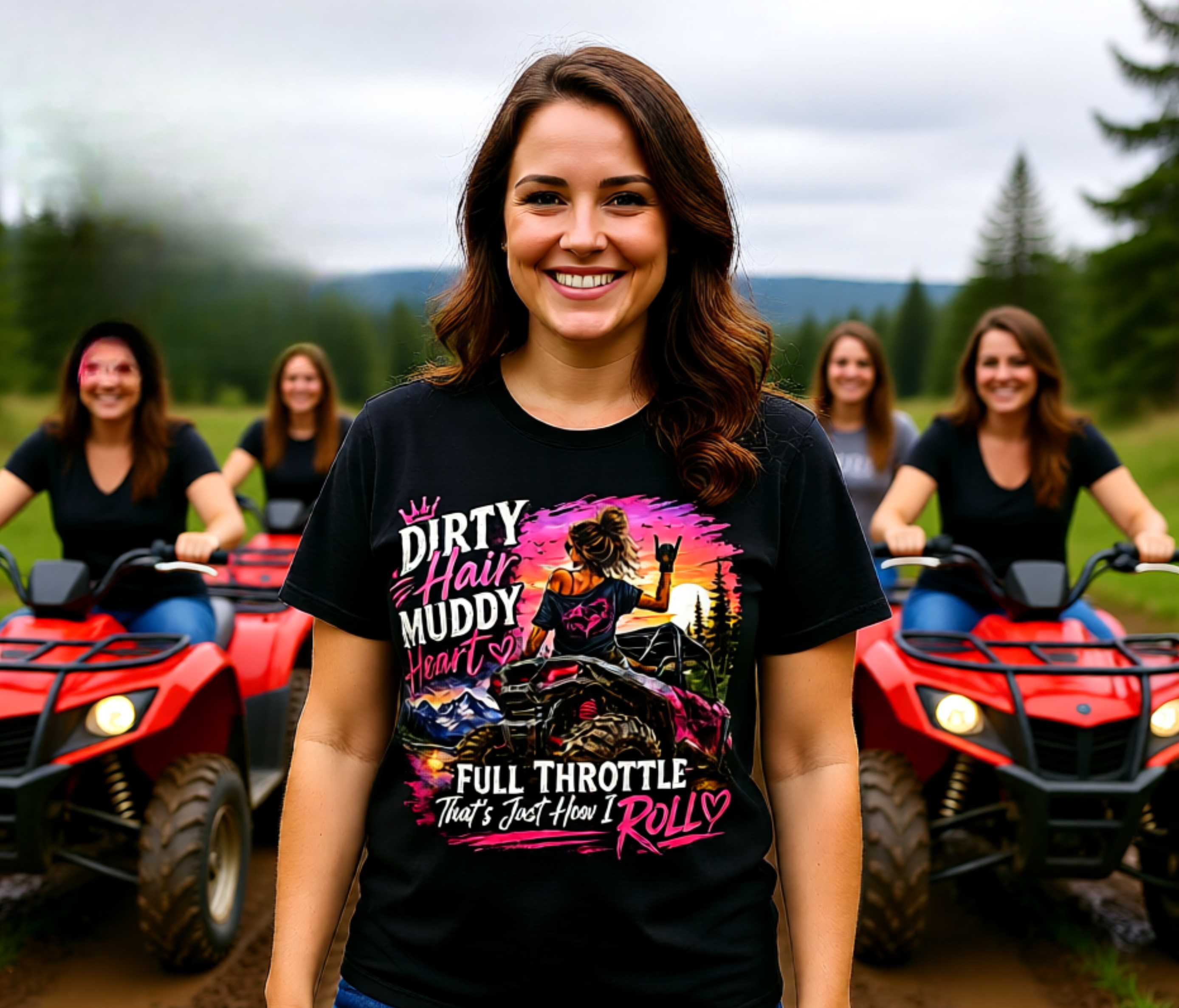 "Dirty Hair, Muddy Heart" Off-Road Girl Graphic Tee