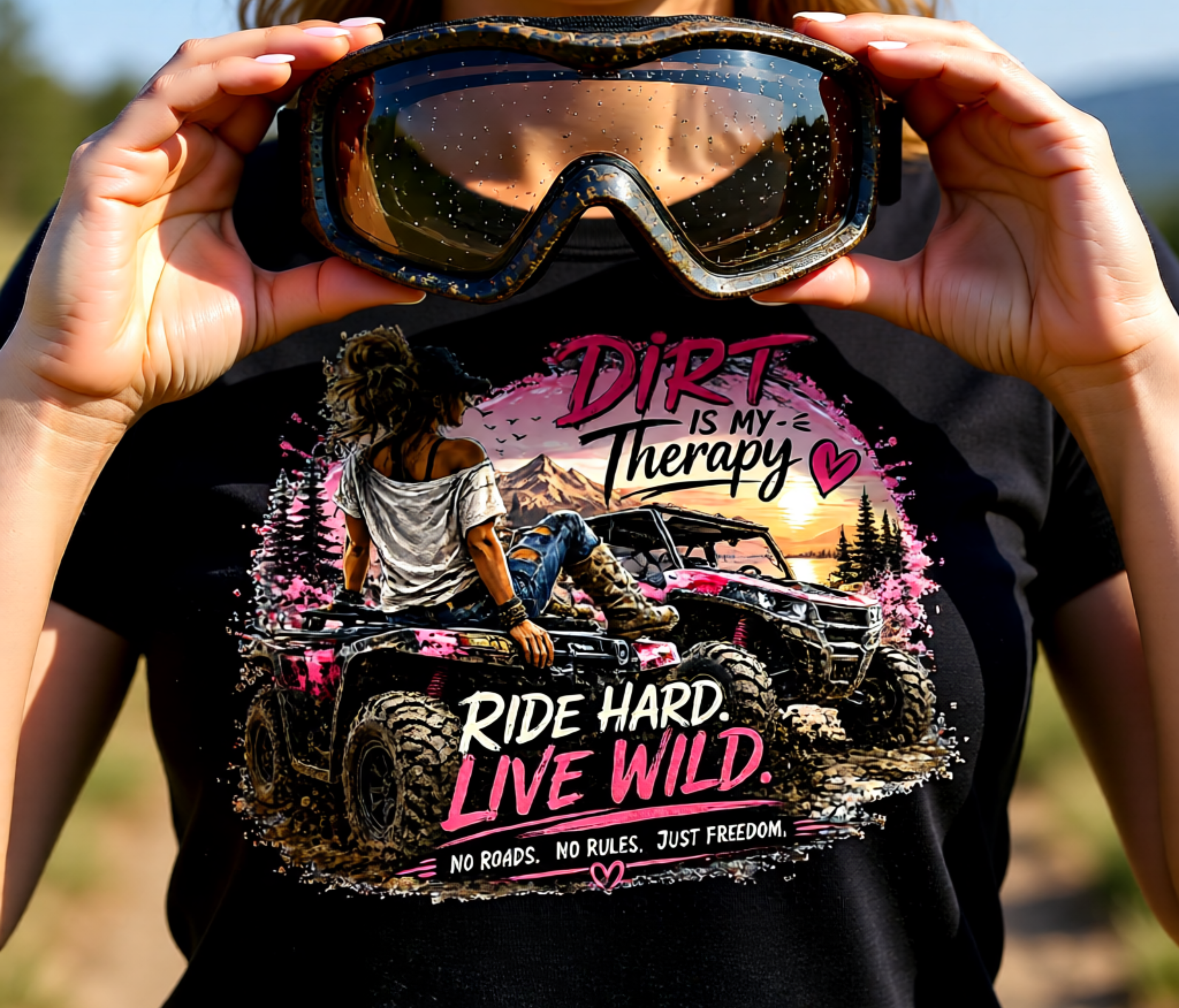 Dirt Is My Therapy T-Shirt — 'Ride Hard, Live Wild' Off-Road Adventure Tee