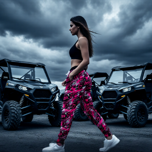 Pink Grunge "Dirtista" All-Over Print Joggers