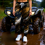 Mud Print Joggers with Tire Track & Grunge Camo
