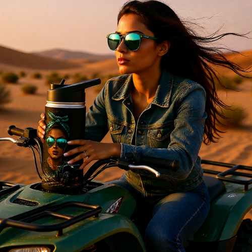 Dirtista Stainless Steel Water Bottle — 'She Rides Where She Wants'