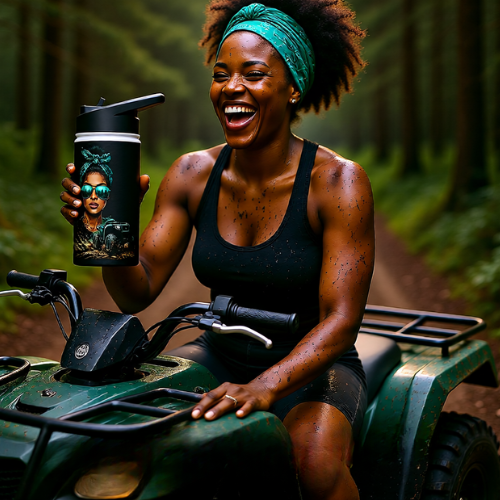 Dirtista Stainless Steel Water Bottle — 'She Rides Where She Wants'