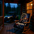 Dirtista "Freedom. Dirt. Adventure." Sherpa Fleece Blanket | Patriotic Women's ATV & UTV Throw Blanket
