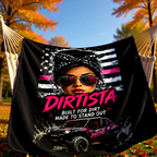 Dirtista "Built for Dirt. Made to Stand Out." Sherpa Fleece Blanket | Women's ATV & UTV Throw Blanket